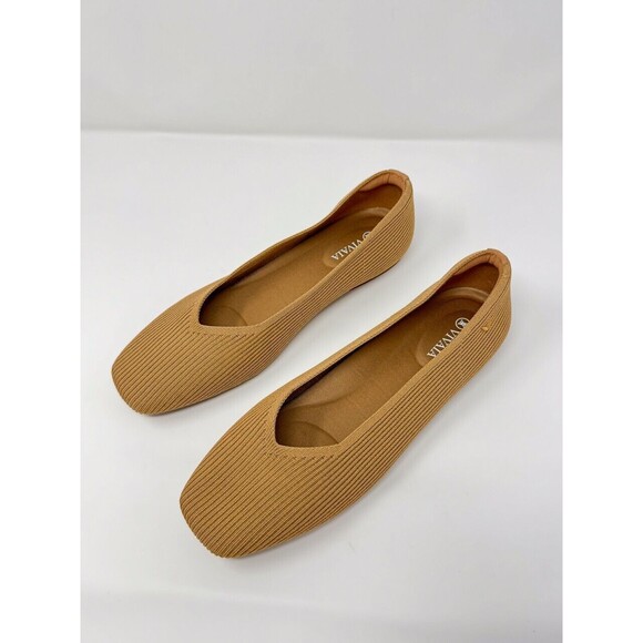 VIVAIA Womens Ballet Flats Brown Square Toe V Cut Margot 2.0 Sandals 42 … - Picture 6 of 14